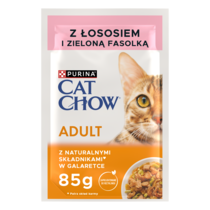 PURINA® CAT CHOW® Adult z Łososiem i zieloną fasolką w galaretce dla dorosłych kotów