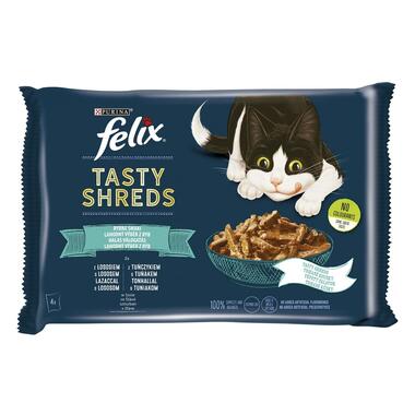 FELIX® Tasty Shreds Rybne smaki z łososiem i z tuńczykiem