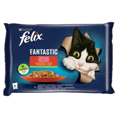 Felix® Fantastic Karma dla kotów wiejskie smaki w galaretce 340 g (4 x 85 g)