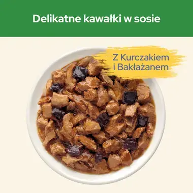 PURINA® CAT CHOW® Sterilised z Kurczakiem i bakłażanem w sosie dla wysterylizowanych kotów