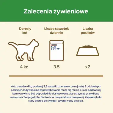 Purina® Cat Chow® Purina® Cat Chow® Sterilised, delikatne kawałki w sosie Z jagnięciną i zieloną fasolką Pełnoporcjowa karma