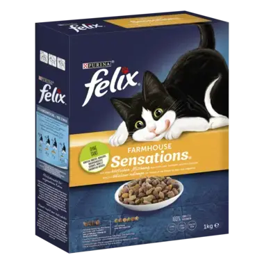 Felix® Farmhouse Sensations® z pyszną mieszanką Kurczaka i Indyka i z warzywami