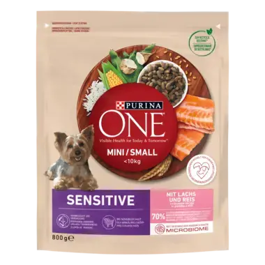 Purina ONE® Mini <10 kg Delicate, z łososiem i ryżem