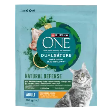 Purina ONE DualNature™ Spirulina Adult Kurczak jako pierwszy składnik