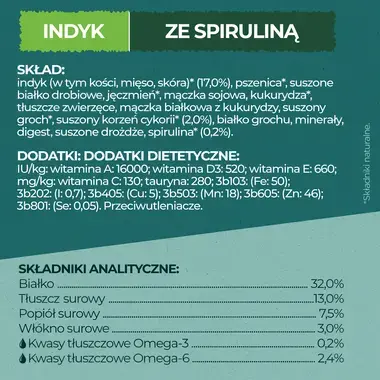 Purina ONE DualNature™ Spirulina Adult Indyk