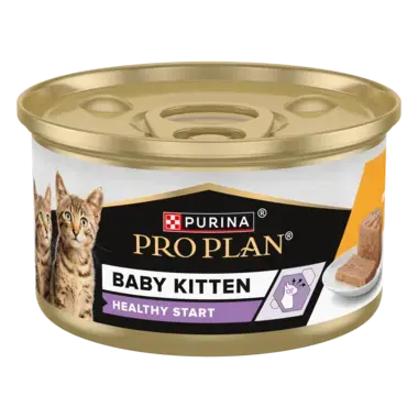 PRO PLAN® BABY KITTEN Healthy Start, Karma mokra dla najmłodszych kociąt w okresie odsadzania od matki, Mus Bogaty w Kurczaka