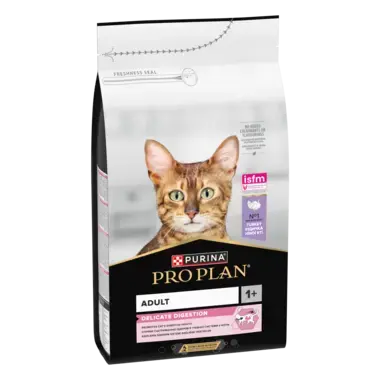 PRO PLAN® Adult DELICATE DIGESTION, Karma sucha dla kotów dorosłych z wrażliwym układem pokarmowym, Bogata w Indyka