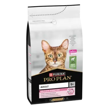 PRO PLAN® Adult DELICATE DIGESTION, Karma sucha dla kotów dorosłych z wrażliwym układem pokarmowym, Bogata w Jagnięcinę