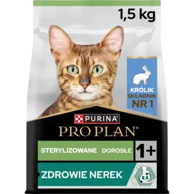 PRO PLAN® STERILISED Adult RENAL PLUS, Karma sucha dla kotów dorosłych po zabiegu sterylizacji, z Królikiem