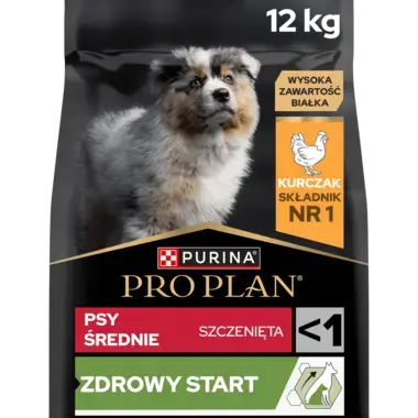 PRO PLAN® HEALTHY START, Karma sucha dla szczeniąt ras średnich ZDROWY START, Bogata w Kurczaka