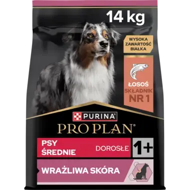 PRO PLAN Medium Sensitive Skin z łososiem