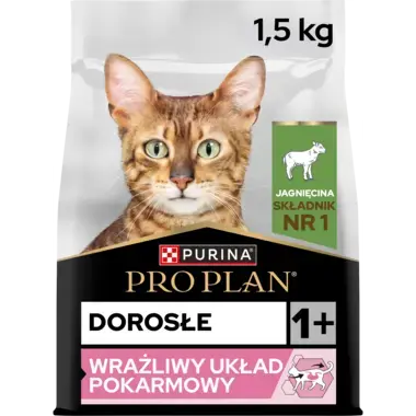 PRO PLAN® Adult DELICATE DIGESTION, Karma sucha dla kotów dorosłych z wrażliwym układem pokarmowym, Bogata w Jagnięcinę