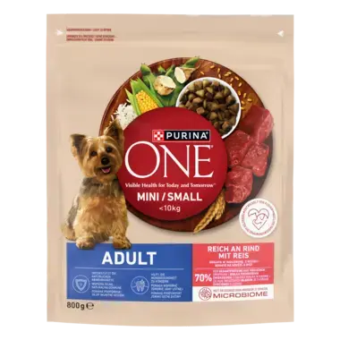 Purina ONE® Mini <10 kg Adult, Bogata w Wołowinę