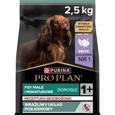 PRO PLAN® SENSITIVE DIGESTION, Karma sucha bezzbożowa dla dorosłych psów ras małych i miniaturowych z wrażliwym układem pokar