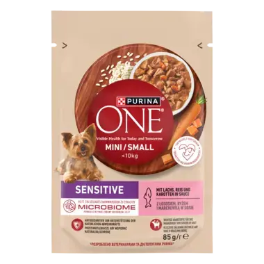 Purina ONE® Mini <10 kg Sensitive z Łososiem 85g