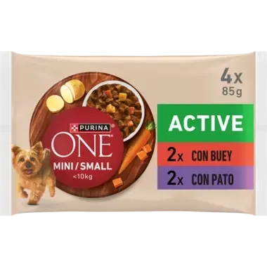 Purina ONE® Mini <10 kg Active z Wołowiną oraz Kaczką