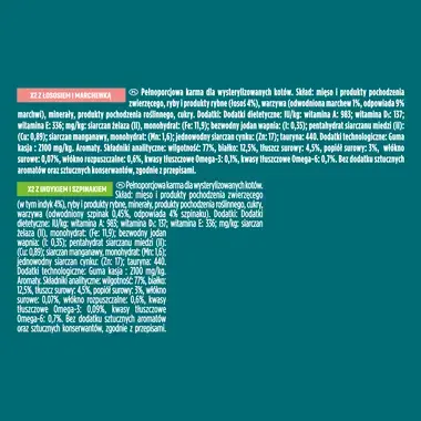 Purina® ONE® Sterilcat, z Łososiem i Marchewką oraz z Indykiem i Szpinakiem