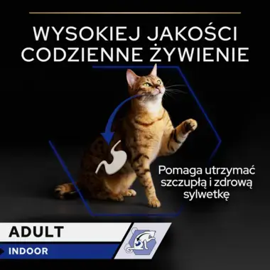 PRO PLAN® Adult INDOOR, Karma mokra dla dorosłych kotów, Delikatne kawałki z Łososiem w Sosie