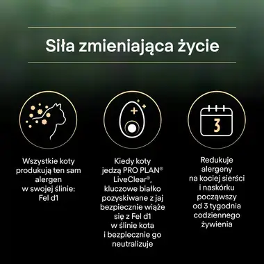 PRO PLAN® LIVECLEAR® Sterilised Adult – sucha karma dla kotów, bogata w Łososia