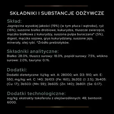 PRO PLAN® SENSITIVE DIGESTION Karma sucha dla dorosłych psów ras dużych atletycznych z wrażliwym układem pokarmowym, Bogata w