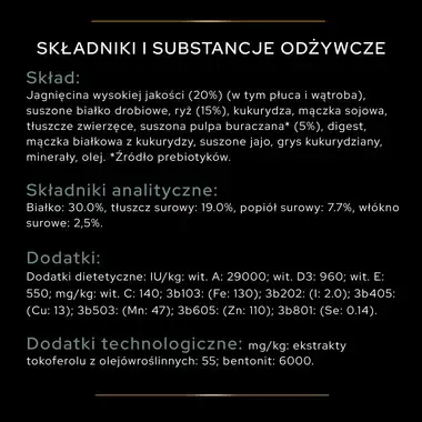 PRO PLAN® SENSITIVE DIGESTION, Karma sucha dla szczeniąt psów ras średnich z wrażliwym układem pokarmowym, Bogata w Jagnięcin