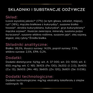PRO PLAN® SENSITIVE SKIN, Karma sucha dla dorosłych psów ras dużych o wrażliwej skórze, Bogata w Łososia