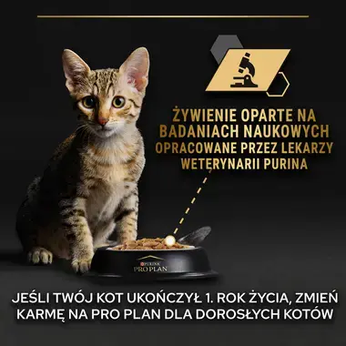 PRO PLAN® HEALTHY START KITTEN, Karma mokra dla kociąt, Delikatne kawałki z Indykiem w sosie