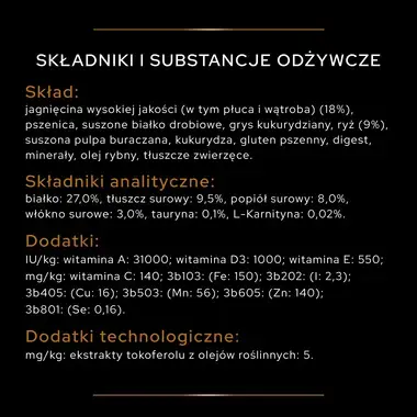 PRO PLAN® LIGHT/STERILISED, Karma sucha dla dorosłych psów z tendencją do nadwagi lub po zabiegu sterylizacji, Bogata w Jagni