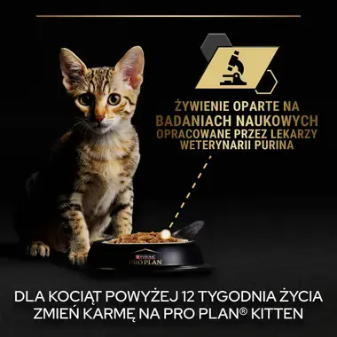 PRO PLAN® BABY KITTEN Healthy Start, Karma mokra dla najmłodszych kociąt w okresie odsadzania od matki, Mus Bogaty w Kurczaka