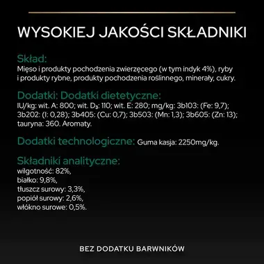 PRO PLAN® Sterilised Adult MAINTENANCE, Karma mokra dla kotów sterylizowanych, Delikatne kawałki z Indykiem w Galaretce
