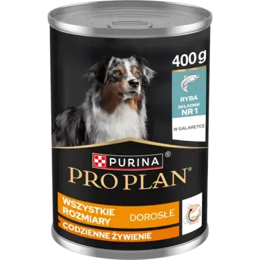 PRO PLAN Wet Adult – karma z rybą w galaretce dla psów wszystkich ras