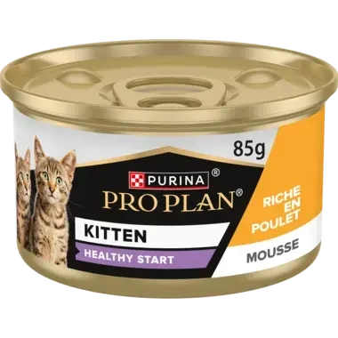 PRO PLAN® Kitten HEALTHY START, Karma mokra dla kociąt, Delikatny mus Bogaty w Kurczaka