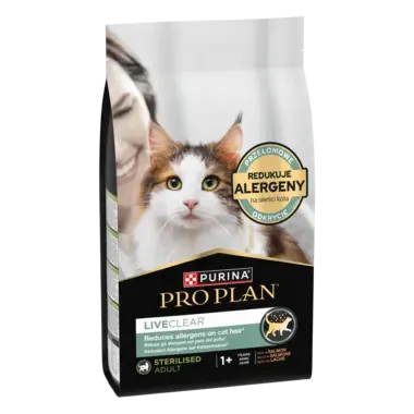 Pro Plan LiveClear Sterilised Adult – sucha karma z łososiem dla kotów
