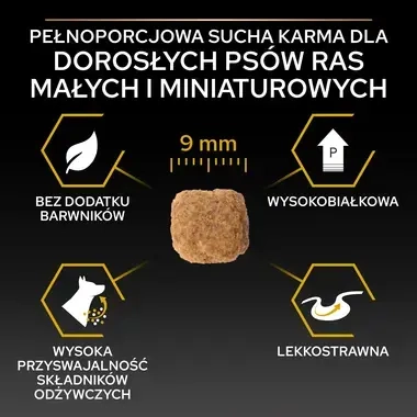 PRO PLAN® LIGH/STERILISED, Karma sucha dla dorosłych psów ras małych i miniaturowych z tendencją do nadwagi lub po zabiegu st