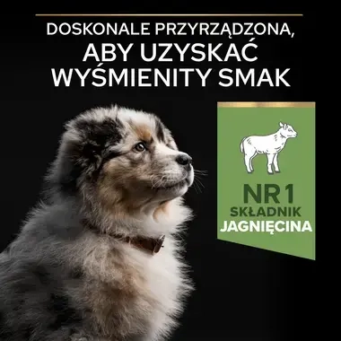 PRO PLAN® SENSITIVE DIGESTION, Karma sucha dla szczeniąt psów ras średnich z wrażliwym układem pokarmowym, Bogata w Jagnięcin