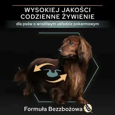 PRO PLAN® SENSITIVE DIGESTION, Karma sucha bezzbożowa dla dorosłych psów ras małych i miniaturowych z wrażliwym układem pokar