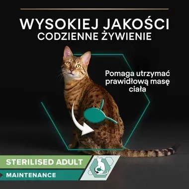 PRO PLAN® STERILISED Adult MAINTENANCE, Karma mokra dla kotów sterylizowanych, z Wołowiną w sosie