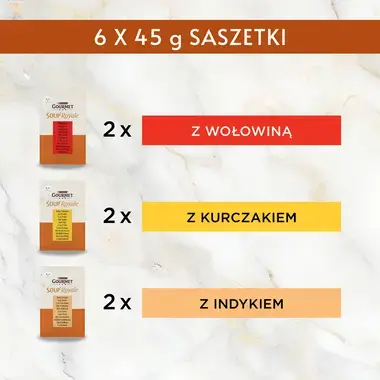 GOURMET™ SOUP ROYALE z Kurczakiem, Indykiem i Wołowiną