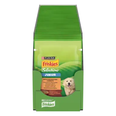 Friskies® Junior w sosie z kurczakiem i marchewką