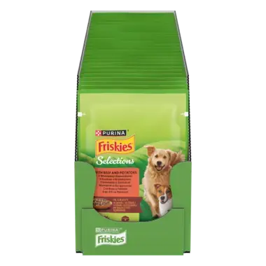 Friskies® Adult z wołowiną i ziemniakami w sosie 