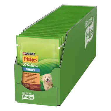 Friskies® Junior w sosie z kurczakiem i marchewką