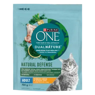 Purina® ONE® Dual Nature Spirulina – sucha karma z kurczakiem dla kotów