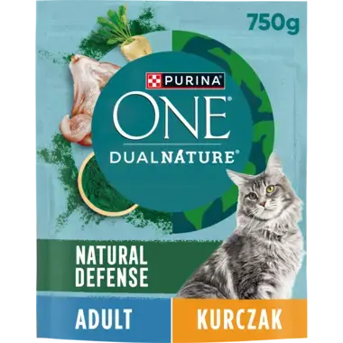 Purina® ONE® Dual Nature Spirulina – sucha karma z kurczakiem dla kotów