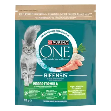 Purina® ONE® Indoor, Bogata w Indyka i Pełne Ziarna
