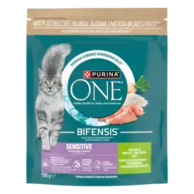 Purina® ONE® Sensitive, Bogata w Indyka i Ryż