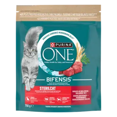 Purina® ONE® Sterilcat, Bogata w Wołowinę