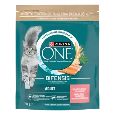 Purina® ONE® Adult, Bogata w Łososia i Pełne Ziarna