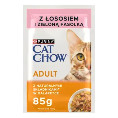Cat Chow Adult Łosoś z fasolką w galaretce – mokra karma dla kotów