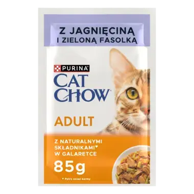 Cat Chow Adult Jagnięcina z fasolką w sosie – mokra karma dla kotów