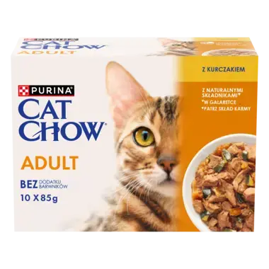 Cat Chow Adult Kurczak z cukinią w galaretce – mokra karma dla kotów